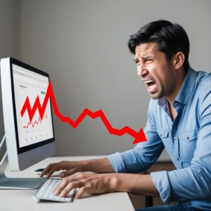 an angry startup founder seeing performance data